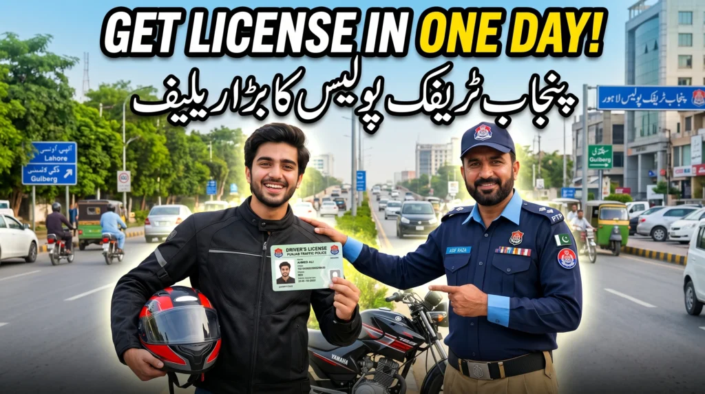 Punjab Traffic Police Announces Big Relief for Bikers – Get License in One Day